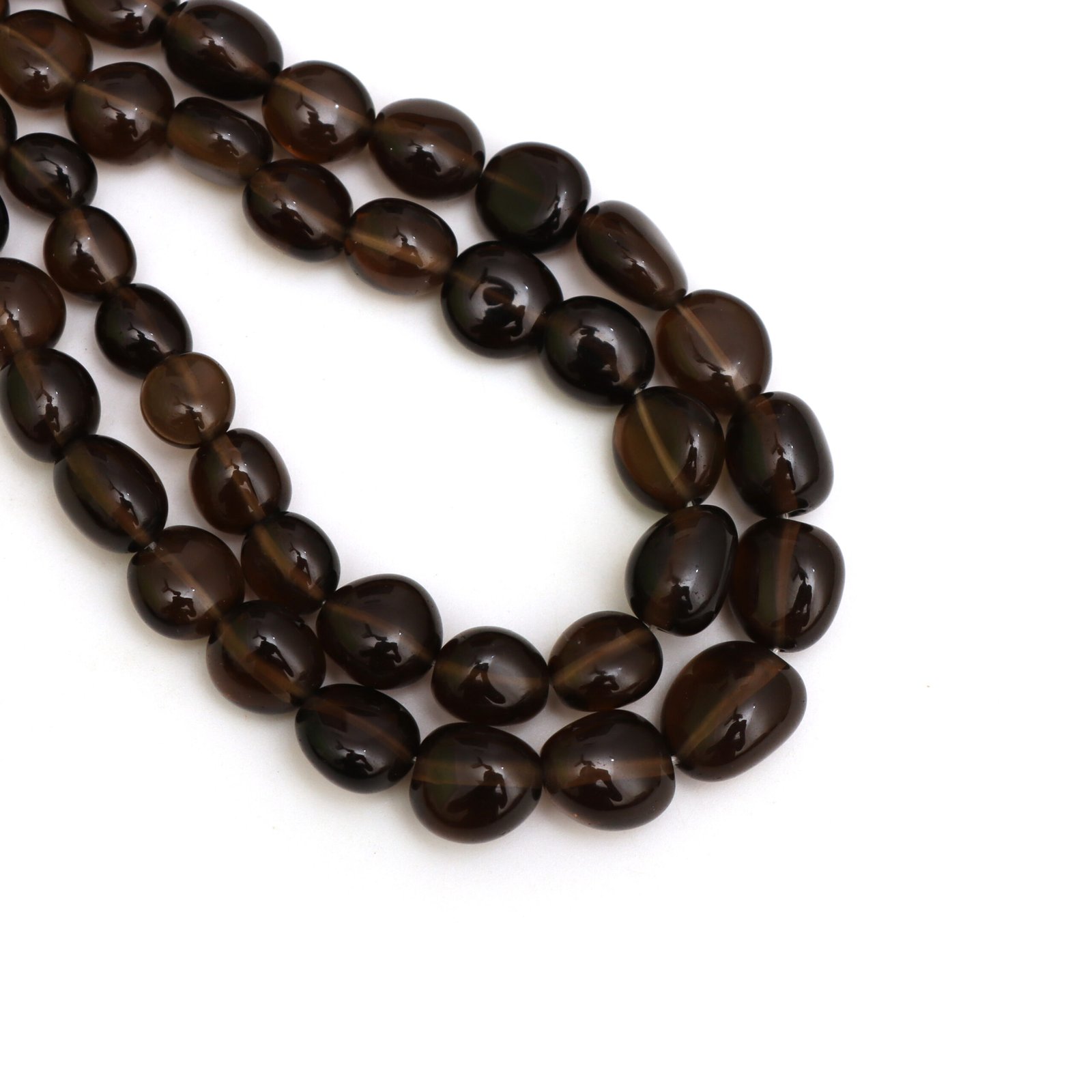 Natural Smoky Quartz Smooth Tumble Beads, 7x8 mm To 12x14 mm, Smoky Quartz Nuggets For Jewelry Making Gemstone Beads 16 Inch Strand - Image 2