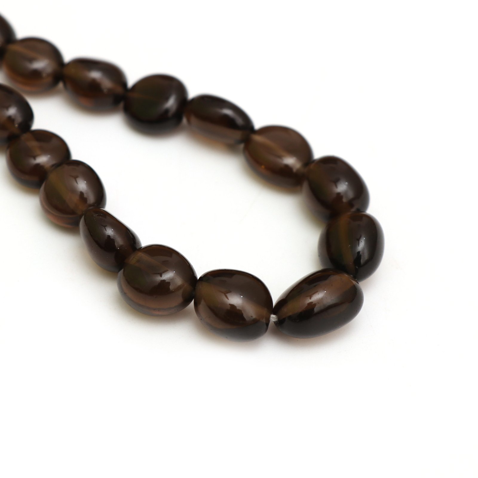 Natural Smoky Quartz Smooth Tumble Beads, 7x8 mm To 12x14 mm, Smoky Quartz Nuggets For Jewelry Making Gemstone Beads 16 Inch Strand - Image 4