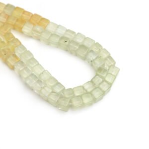 Prehnite Smooth Cube Beads, 5.5 mm, Square Prehnite Beads, Prehnite Beads For Jewelry Making Gemstone Beads 16 Inch Strand