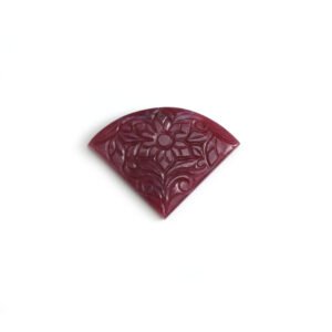 Natural Ruby Carving Cone Shaped Loose Gemstone, 31.5x42.5 mm, Ruby Cone Carving, Ruby Carving Loose Gemstone For Jewelry Making, 1 Pieces