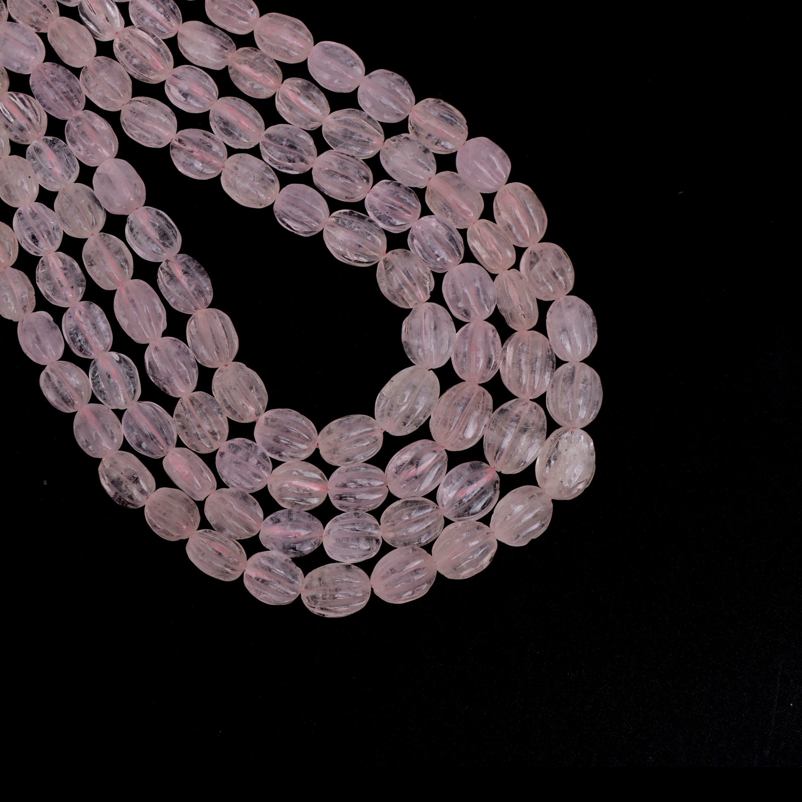 Natural Morganite Carving Oval Beads, 6.5x8.5 mm To 10.5x14 mm, Morganite Carved for Jewelry Making Gemstone Necklace, 18 Inch To 22 Inch - Image 2