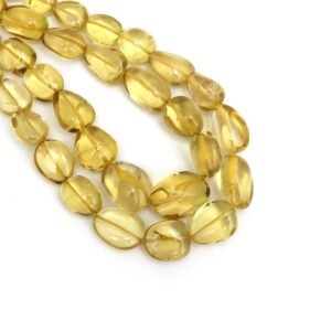 Natural Lemon Quartz Smoth Tumble Beads, 10x12 mm To 20x23 mm, Lemon Quartz Tumble Jewelry Making Gemstone,16 Inches Full Strand