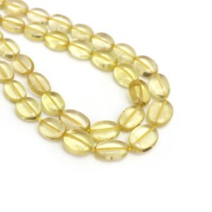 Natural Lemon Quartz Smooth Oval Beads, 5x7 mm To 9x13 mm, Lemon Quartz Gemstone Briolette For Jewelry Making Gemstone Beads 16 Inch Strand