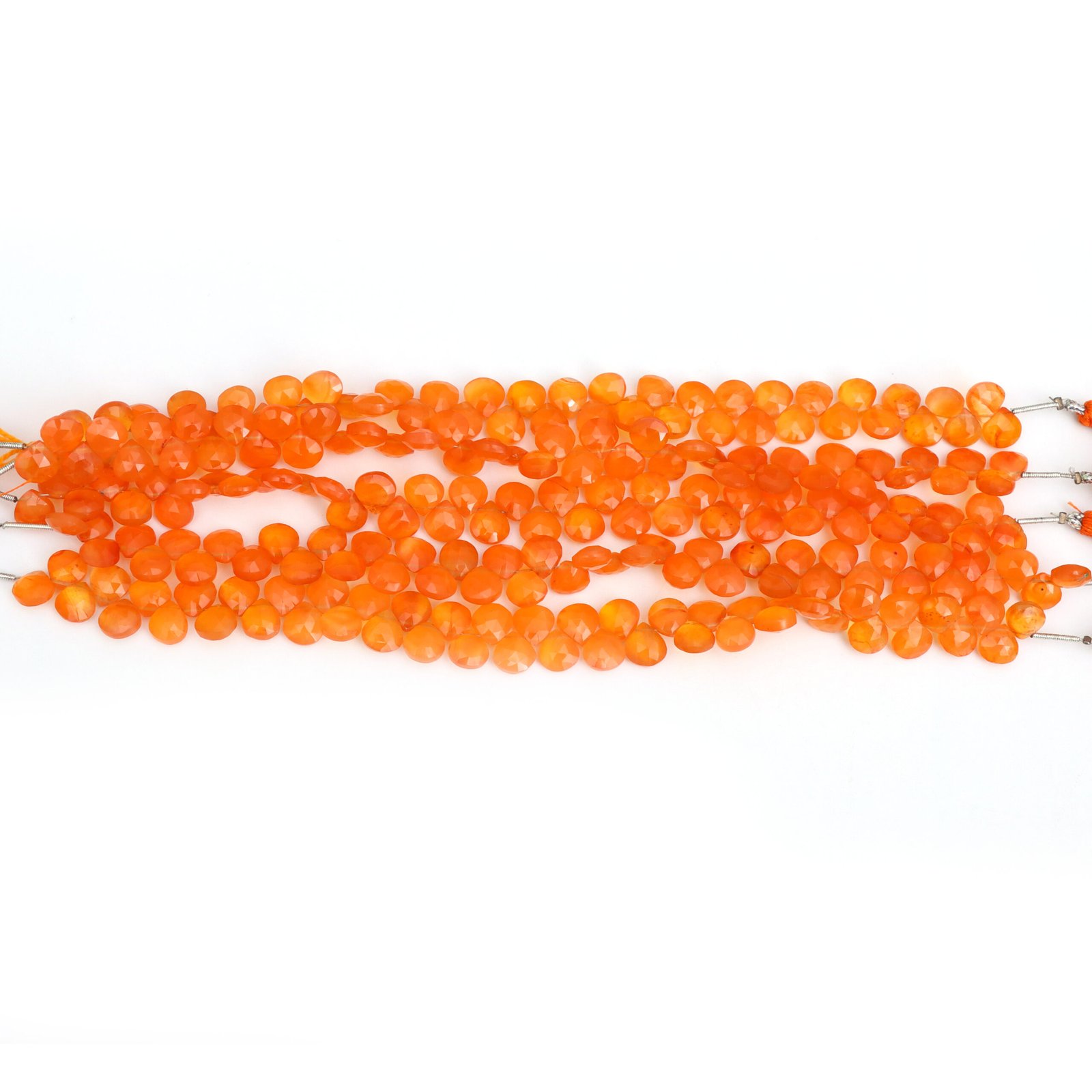 Orange Carnelian Faceted Pear Gemstone Beads, 8x11.5 mm To 8x12 mm, Carnelian Gemstone Pear For Jewelry Making Gemstone Beads 8 Inch Strand - Image 4