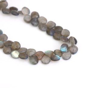 Blue Flash Labradorite Faceted Heart Shape Beads, 8x8 mm, Labradorite Heart Jewelry Making Gemstone Beads, 8 Inch Full Strand, Gift For Her