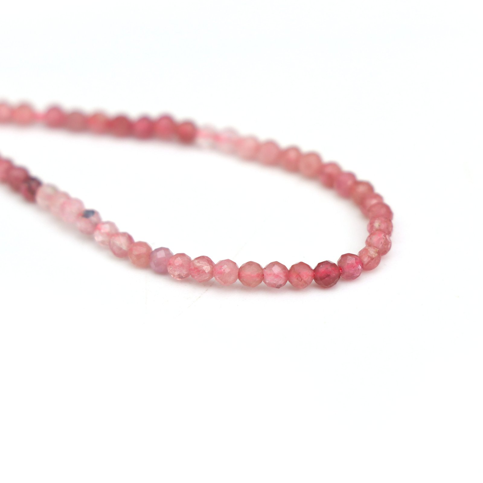 Pink Tourmaline Microfaceted Rondelle Beads, 2 mm, Pink Tourmaline Ombre Color Beads for Jewelry Making Gemstone Beads, 12 Inch Full Strand - Image 3