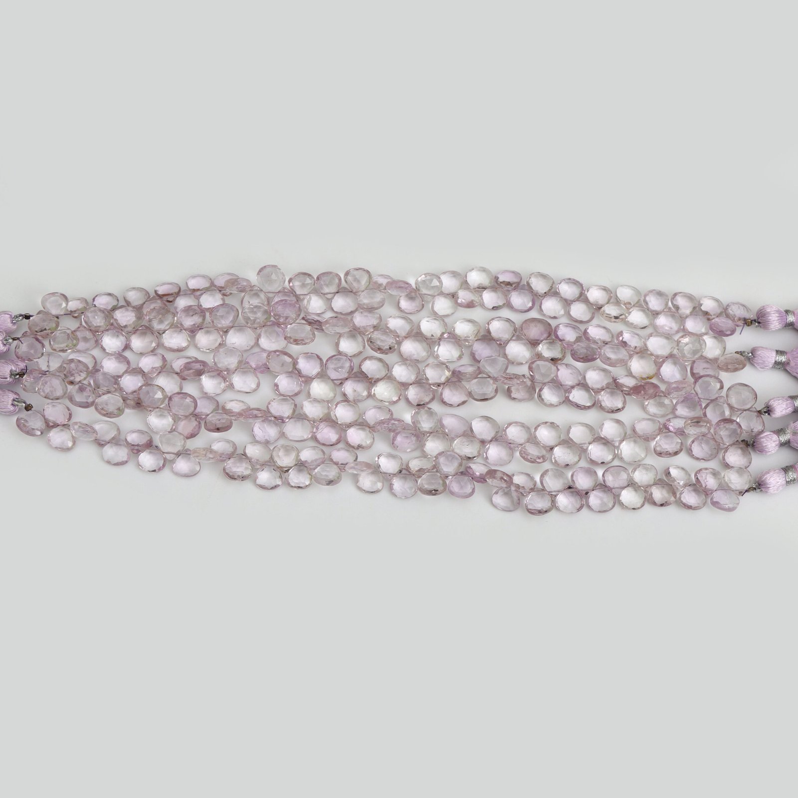 Natural Pink Amethyst Faceted Heart Beads, 8.5x8.5 mm, Amethyst Gemstone, Amethyst Heart For Jewelry Making Gemstone, 8 Inch Stranded - Image 5