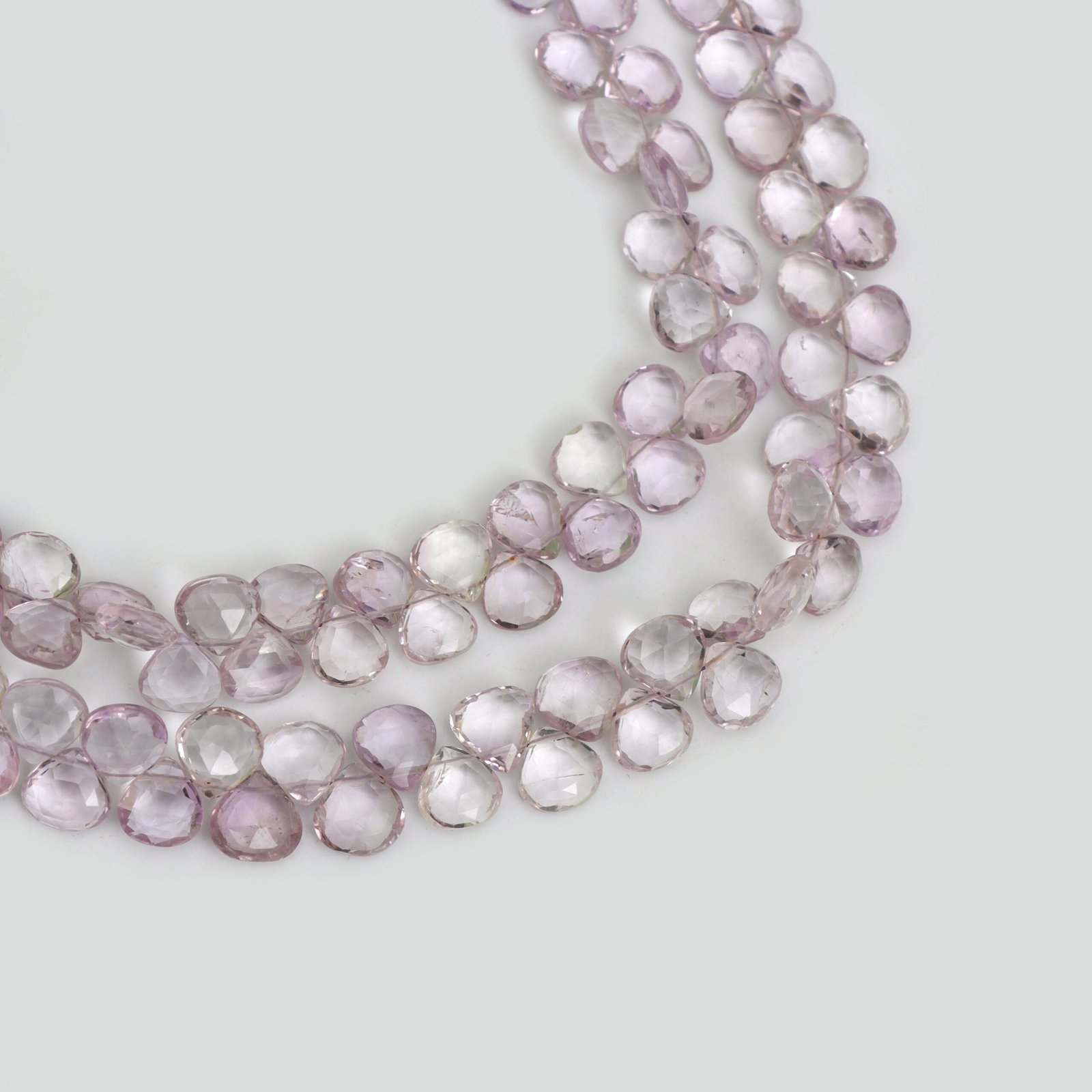 Natural Pink Amethyst Faceted Heart Beads, 8.5x8.5 mm, Amethyst Gemstone, Amethyst Heart For Jewelry Making Gemstone, 8 Inch Stranded - Image 4