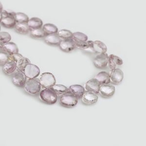 Natural Pink Amethyst Faceted Heart Beads, 8.5x8.5 mm, Amethyst Gemstone, Amethyst Heart For Jewelry Making Gemstone, 8 Inch Stranded