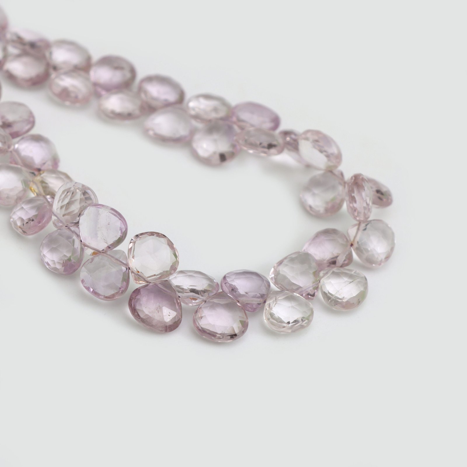 Natural Pink Amethyst Faceted Heart Beads, 8.5x8.5 mm, Amethyst Gemstone, Amethyst Heart For Jewelry Making Gemstone, 8 Inch Stranded