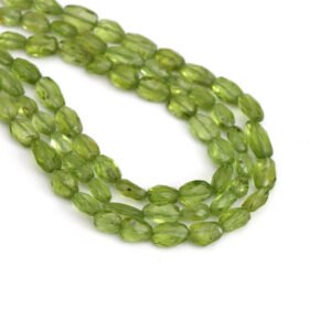 Peridot Faceted Oval Beads, 4x6 mm To 4x7 mm, Natural Green Peridot Gemstone, Peridot Oval Shape Loose Beads for Jewelry Making, 13 Inches