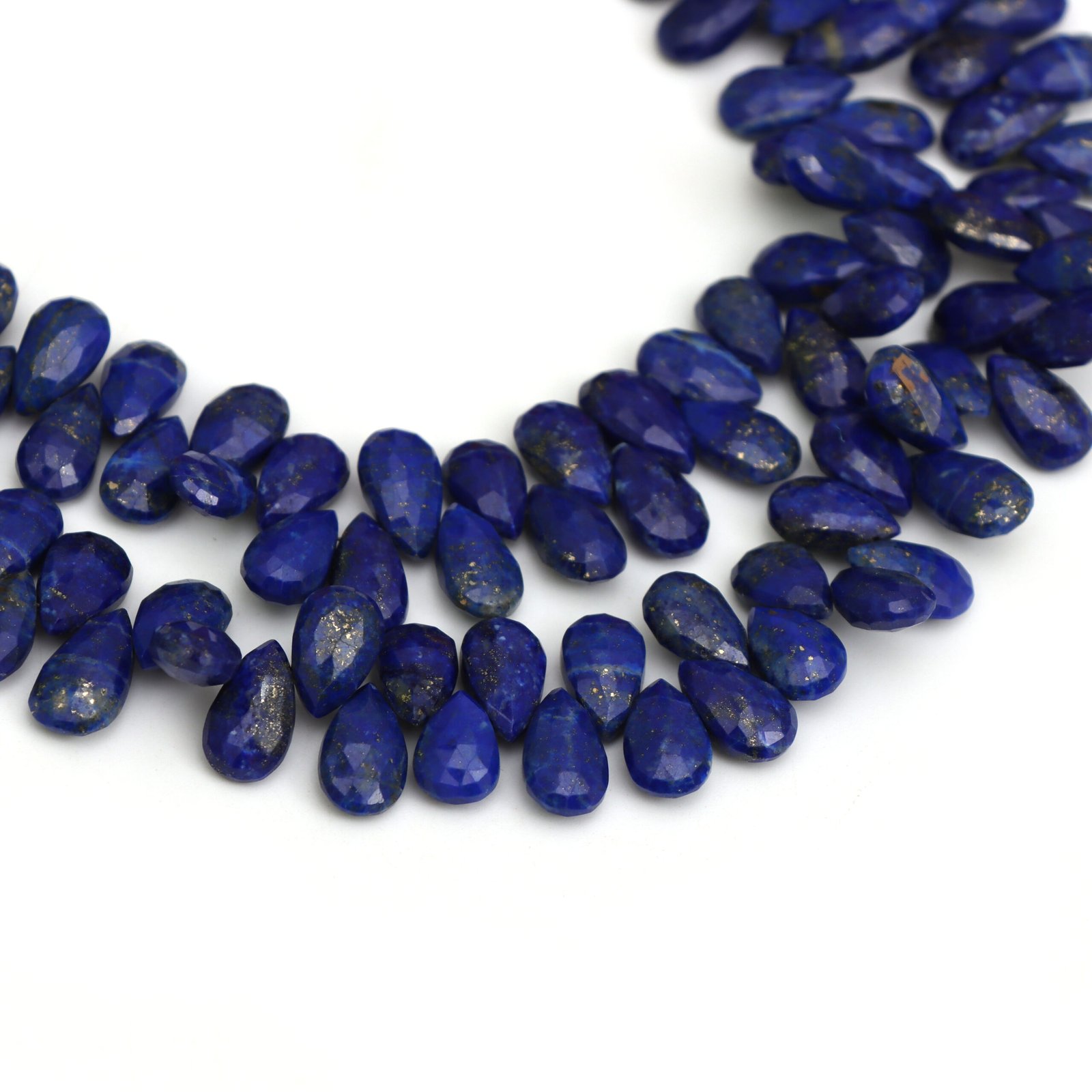 Natural Lapis Lazuli Faceted Pear Beads, 7x12 mm To 8x13 mm, Lapis Gemstone Pear Shape, Blue Lapis Loose Beads for Jewelry Making, 9 Inches - Image 2