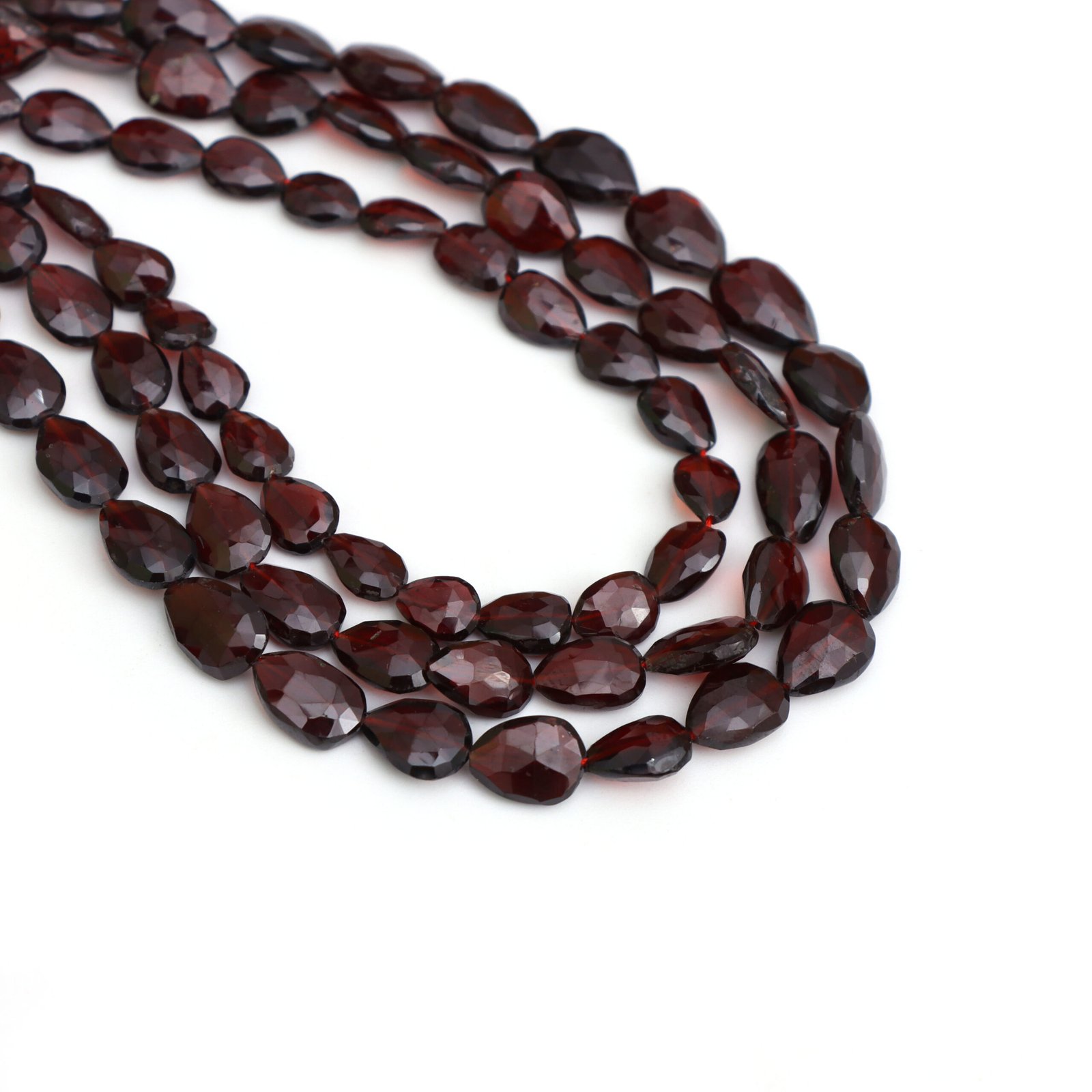 Natural Garnet Faceted Straight Drill Pear Beads,5x7 mm To 7x9 mm, Red Garnet Pear for Jewelry Making Gemstone, January Birthstone, 14 Inch - Image 2