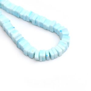 Dyed Blue Opal Smooth Square Beads, 5.5 mm To 7 mm, Blue Opal Square Beads, Opal Jewelry Making Gemstone Beads, 16 Inches Strand