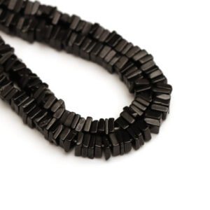 Black Spinel Smooth Square Beads, 5 mm, Square Spinel Beads, Black Spinel Beads For Jewelry Making Gemstone Beads 16 Inch Strand