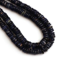 Sodalite Smooth Tyre Beads, 6 mm To 8 mm, Sodalite Coin Beads, Sodalite Heishi For Jewelry Making, Birthstone Beads, 16 Inch Strand