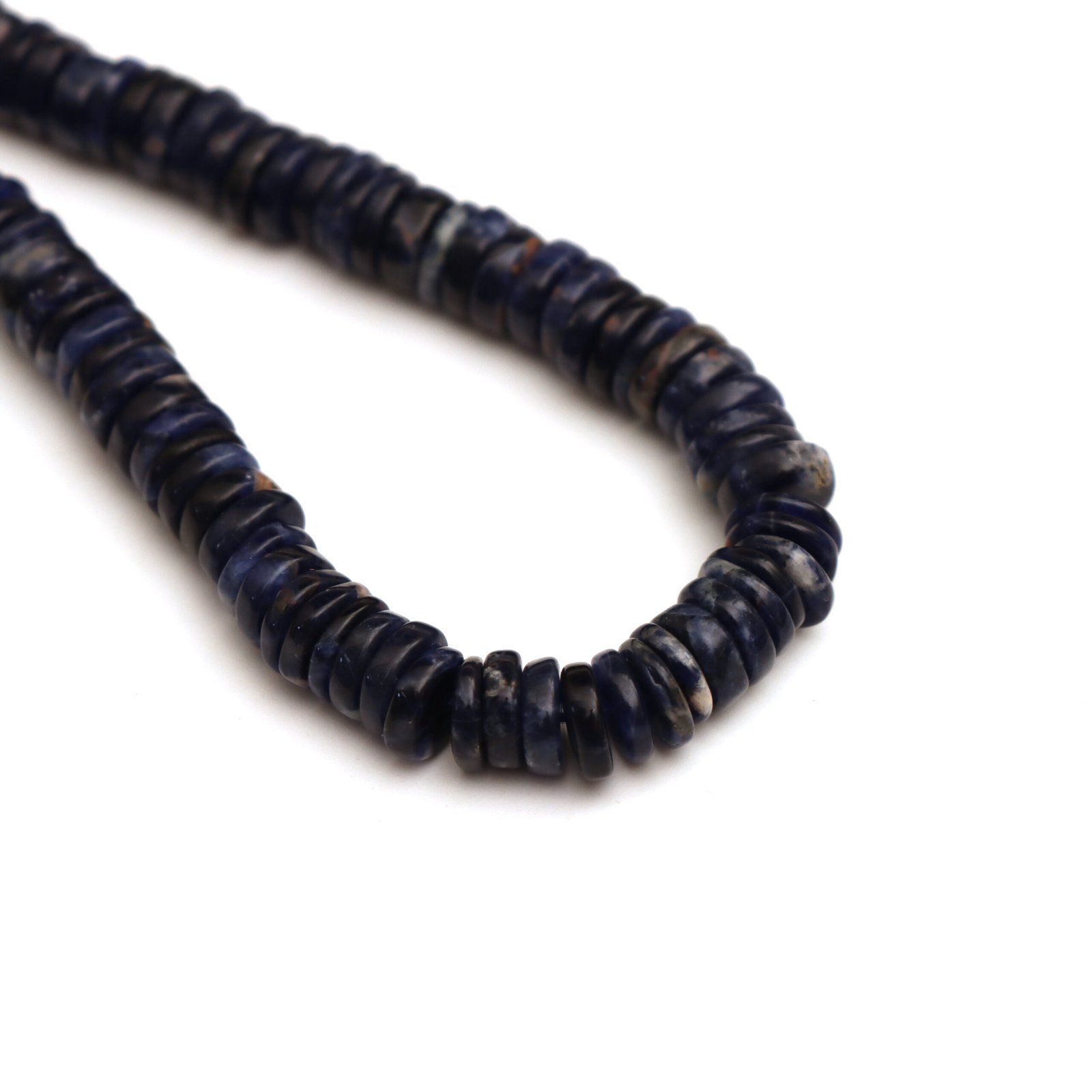 Sodalite Smooth Tyre Beads, 6 mm To 8 mm, Sodalite Coin Beads, Sodalite Heishi For Jewelry Making, Birthstone Beads, 16 Inch Strand - Image 4