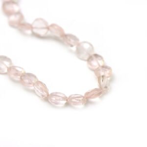 Natural Rose Quartz Faceted Coin Beads, 7 mm To 8 mm, Rose Quartz Coin, Quartz For Jewelry Making Gemstone Beads, 8 Inches