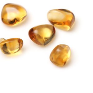 Citrine Organic Tumble Loose Gemstone, 9x11.5 mm To 9x13 mm, AAA Quality Golden Yellow Citrine Free Foms For Jewelry Making Gemstone (5 Pcs)