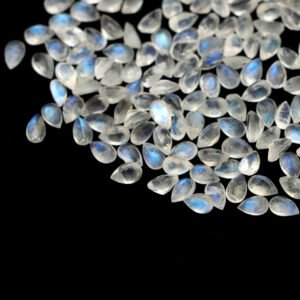 Rainbow Moonstone Pear Cut Loose Gemstone, 3x5 mm, Blue Rainbow Moonstone Pear For Jewelry Making Gemstone (179 Pieces)